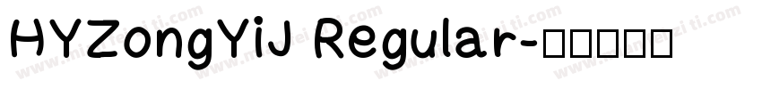 HYZongYiJ Regular字体转换